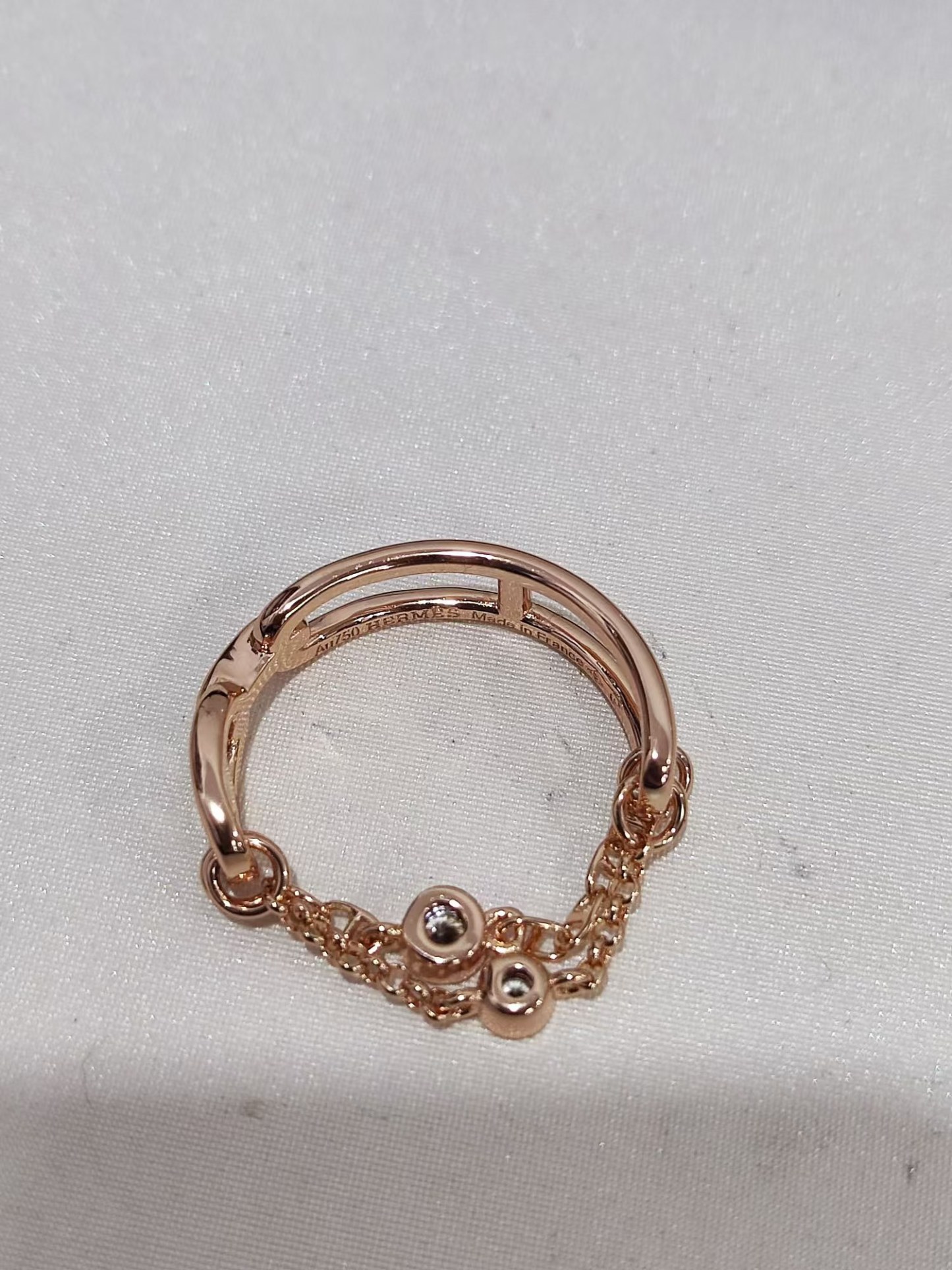 Buy replica Hermes Chaine D'ancre Enchainee Ring and replica jewelry from PICKS Jewelry