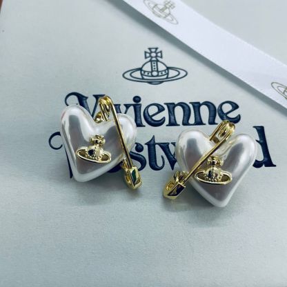 Buy replica Vivienne Westwood Heart Paperclip Saturn Stud Earrings and replica jewelry from PICKS Jewelry