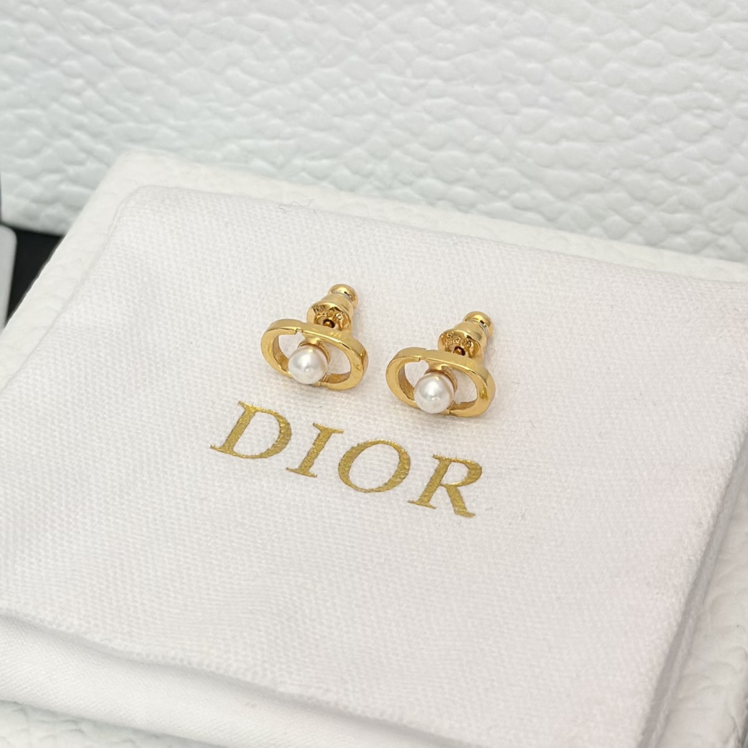 Buy replica Dior Pearl Paved CD Stud Earrings and replica jewelry from PICKS Jewelry