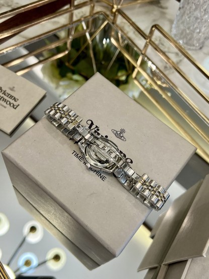 Buy replica Vivienne Westwood Silver Gold Mixed Color Band Watch - 30MM and replica jewelry from PICKS Jewelry