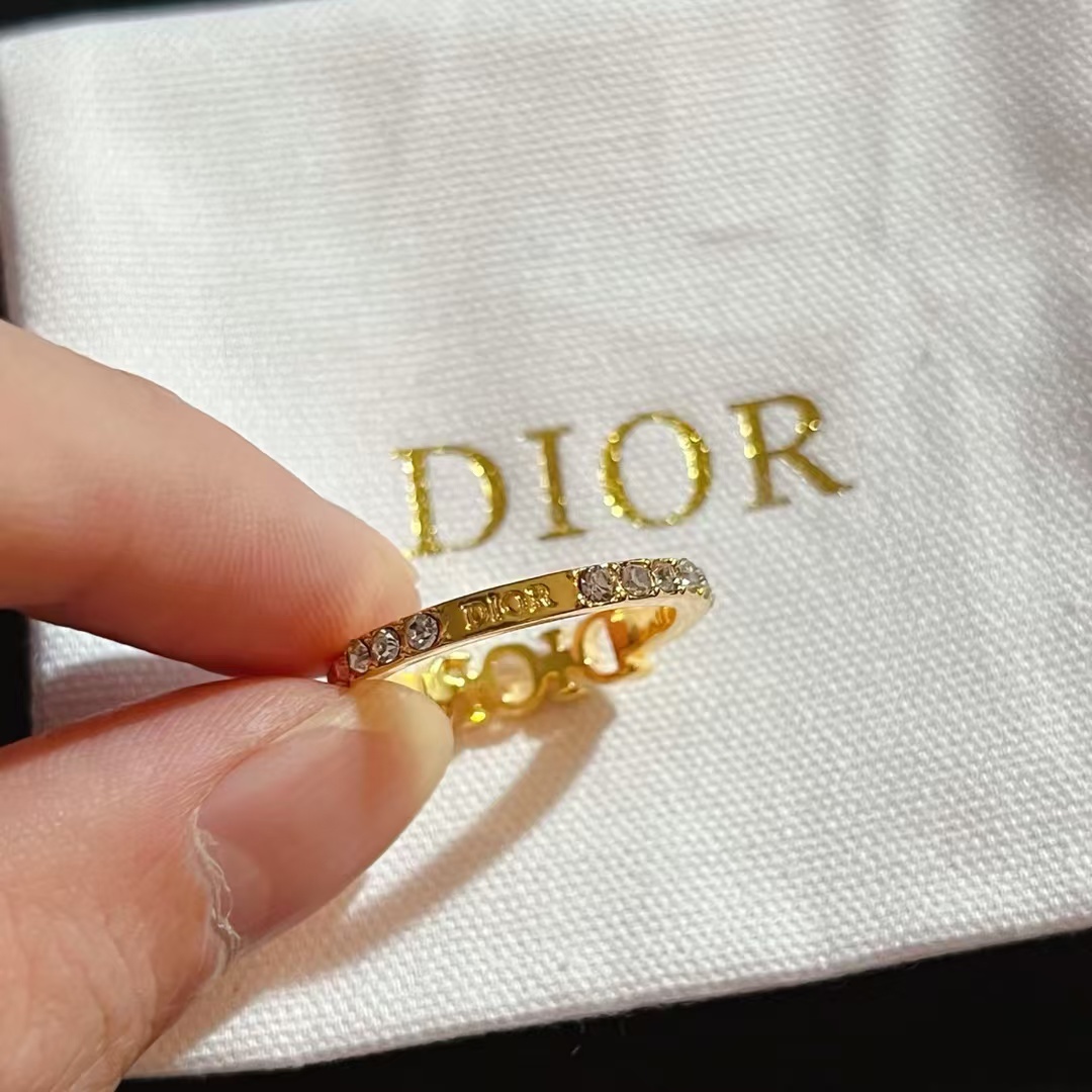 Buy replica Dior Letters Diamond Paved Ring and replica jewelry from PICKS Jewelry