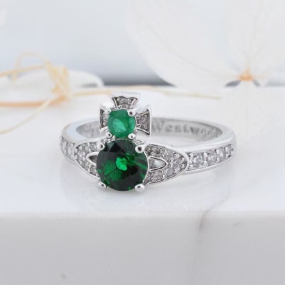 Buy replica Vivienne Westwood Colorful Diamond Saturn Ring and replica jewelry from PICKS Jewelry