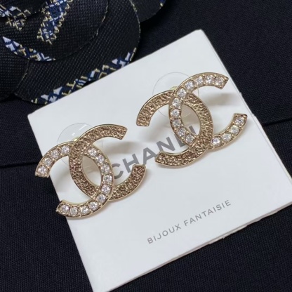 Buy replica Chanel Single C Paved Diamond Earrings and replica jewelry from PICKS Jewelry