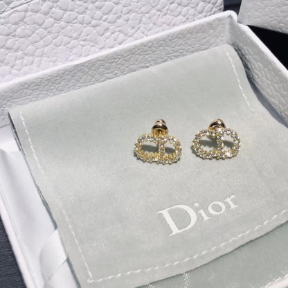 Buy replica Dior Classic Diamond Paved CD Stud Earrings and replica jewelry from PICKS Jewelry