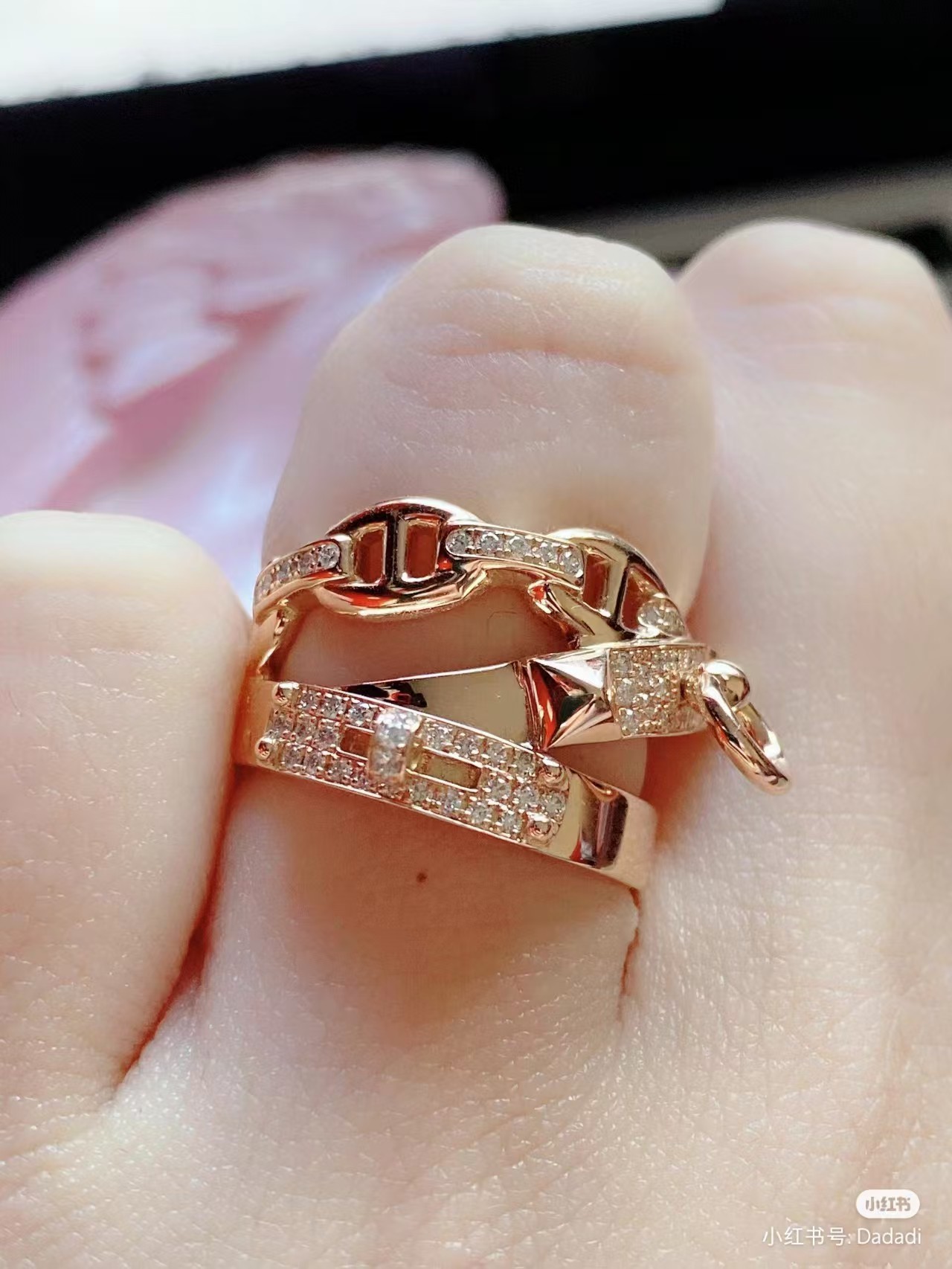 Buy replica Hermes Chaine D'ancre Enchainee Ring and replica jewelry from PICKS Jewelry