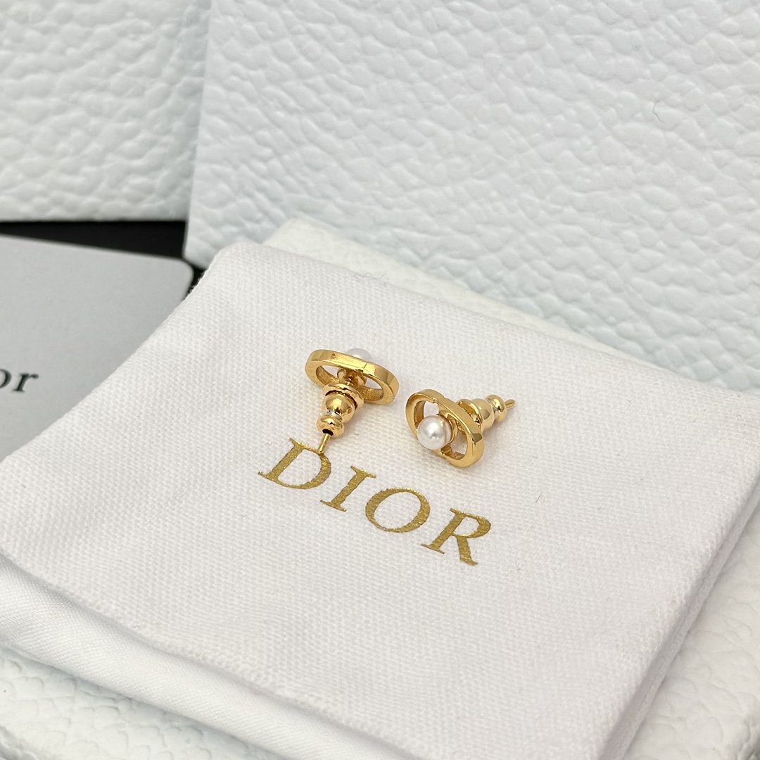 Buy replica Dior Pearl Paved CD Stud Earrings and replica jewelry from PICKS Jewelry