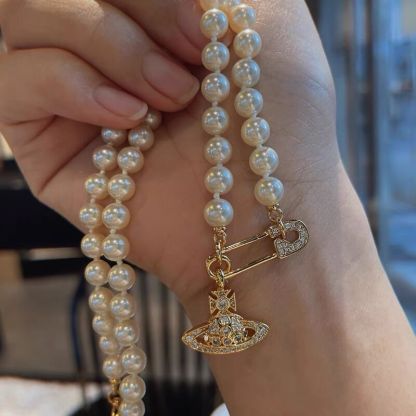Buy replica Vivienne Westwood Saturn Pearl Necklace and replica jewelry from PICKS Jewelry