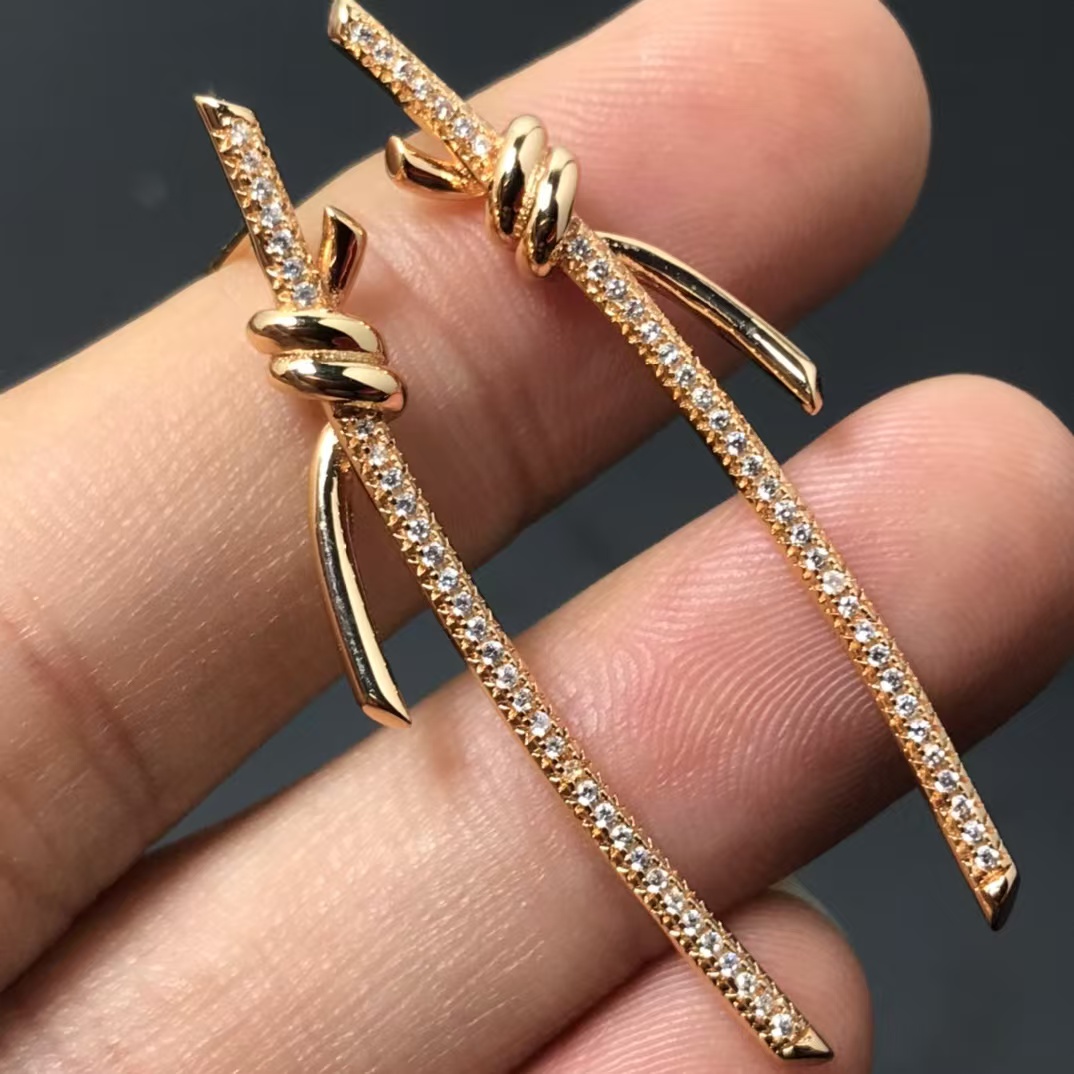 Buy replica Tiffany Knot Drop Earrings and replica jewelry from PICKS Jewelry