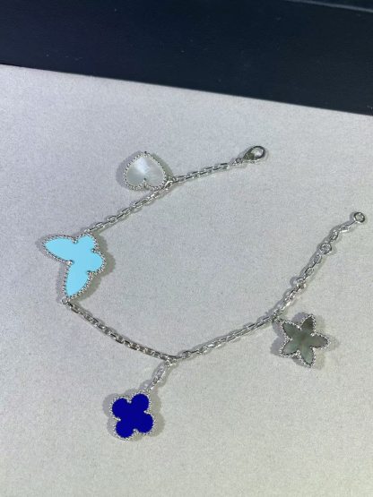 Buy replica Van Cleef & Arpels Limited Version Lucky Alhambra 4 Motifs Bracelet and replica jewelry from PICKS Jewelry