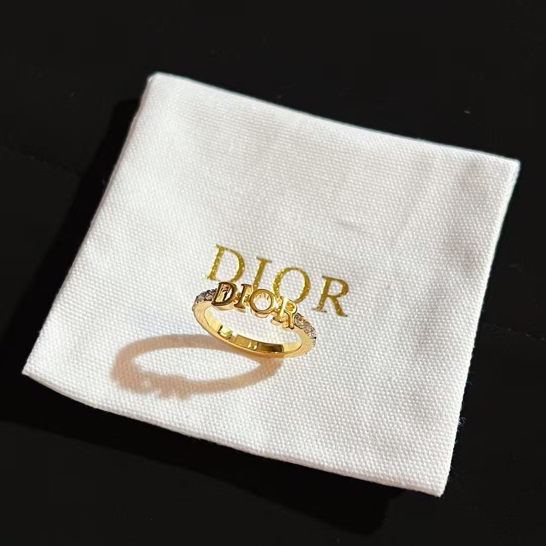 Buy replica Dior Letters Diamond Paved Ring and replica jewelry from PICKS Jewelry
