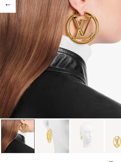 Buy replica Louis Vuitton Large Hollow Round LV Letter Earrings and replica jewelry from PICKS Jewelry
