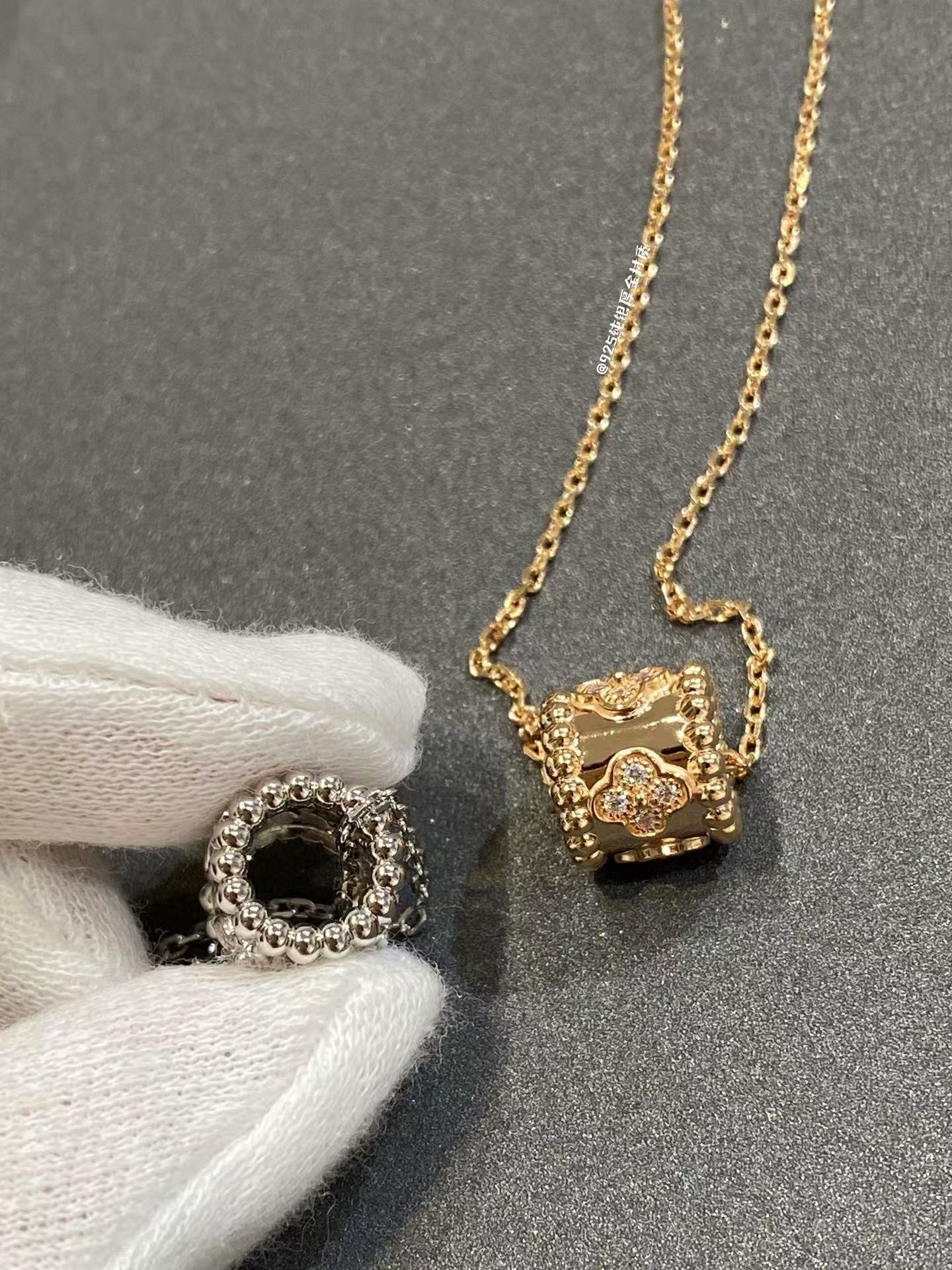 Buy replica Van Cleef & Arpels Perlée Clovers Pendant Necklace and replica jewelry from PICKS Jewelry