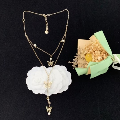 Buy replica Dior Butterfly Two Layered Long Y Necklace and replica jewelry from PICKS Jewelry