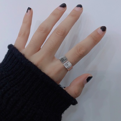 Buy replica Vivienne Westwood Punk Unisex Style Wide Band Stamped Saturn Couple Ring and replica jewelry from PICKS Jewelry