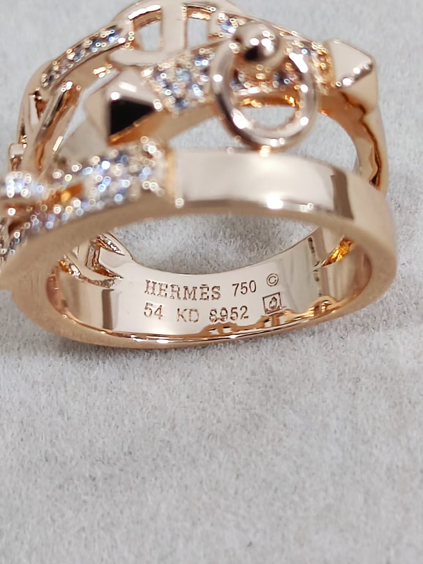 Buy replica Hermes Chaine D'ancre Enchainee Ring and replica jewelry from PICKS Jewelry