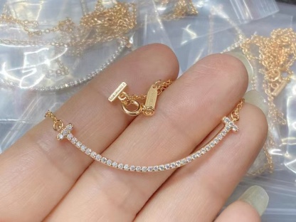 Buy replica Tiffany T Smile Pendant Necklace and replica jewelry from PICKS Jewelry
