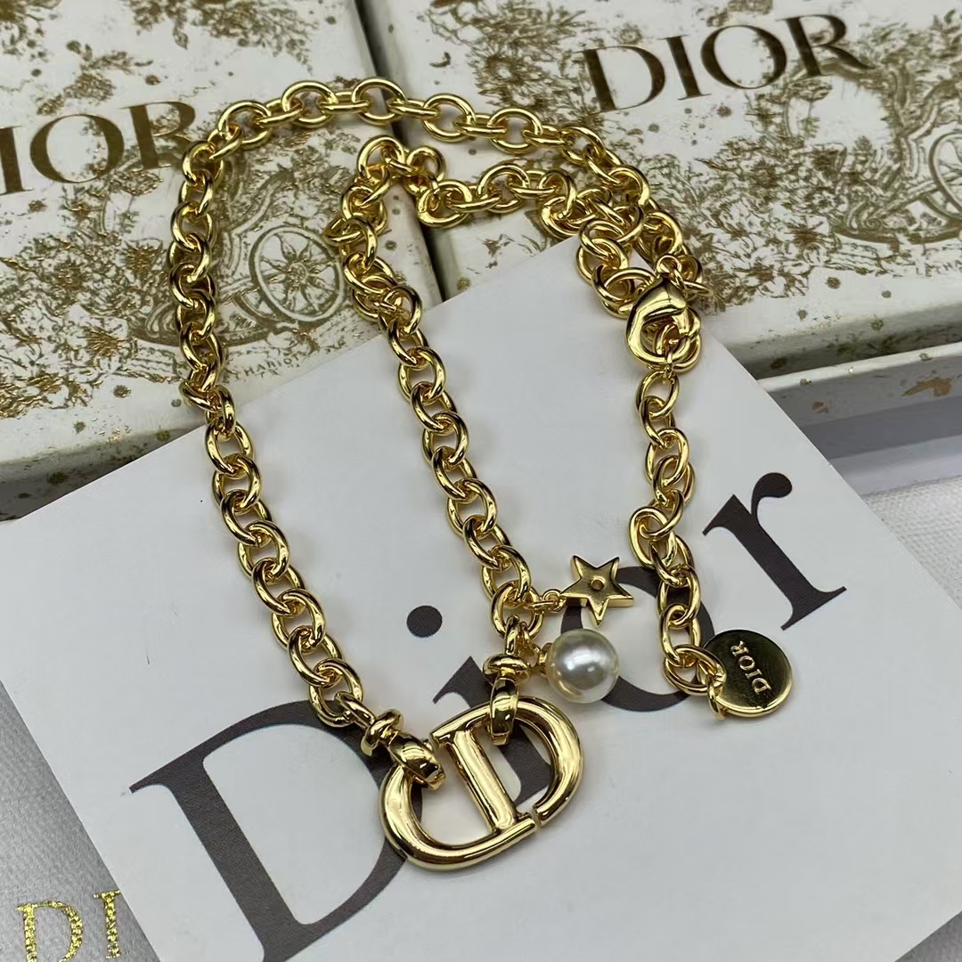 Buy replica Dior CD Pendant with Star Pearl Charm Necklace and replica jewelry from PICKS Jewelry