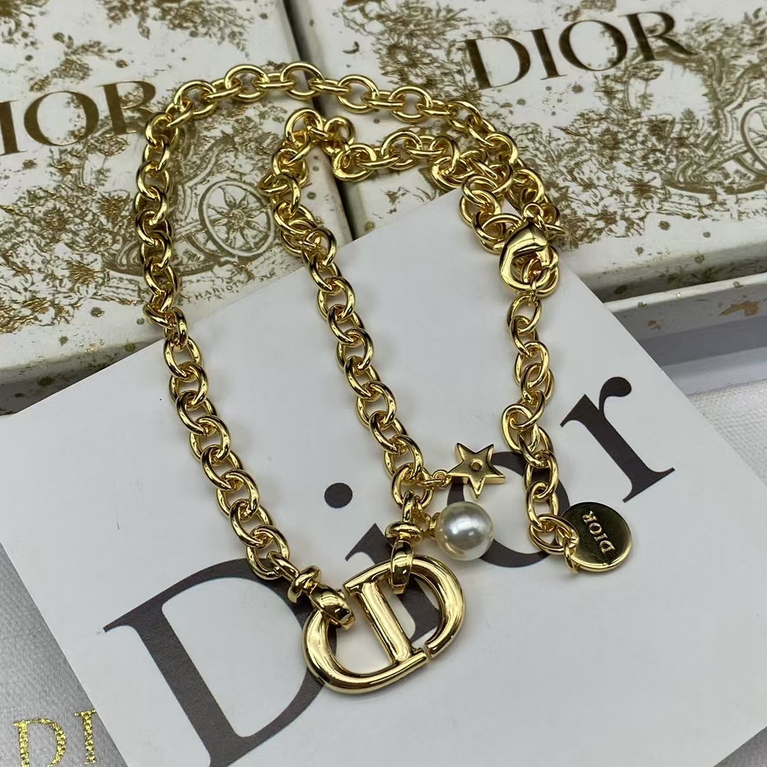 Buy replica Dior CD Pendant with Star Pearl Charm Necklace and replica jewelry from PICKS Jewelry