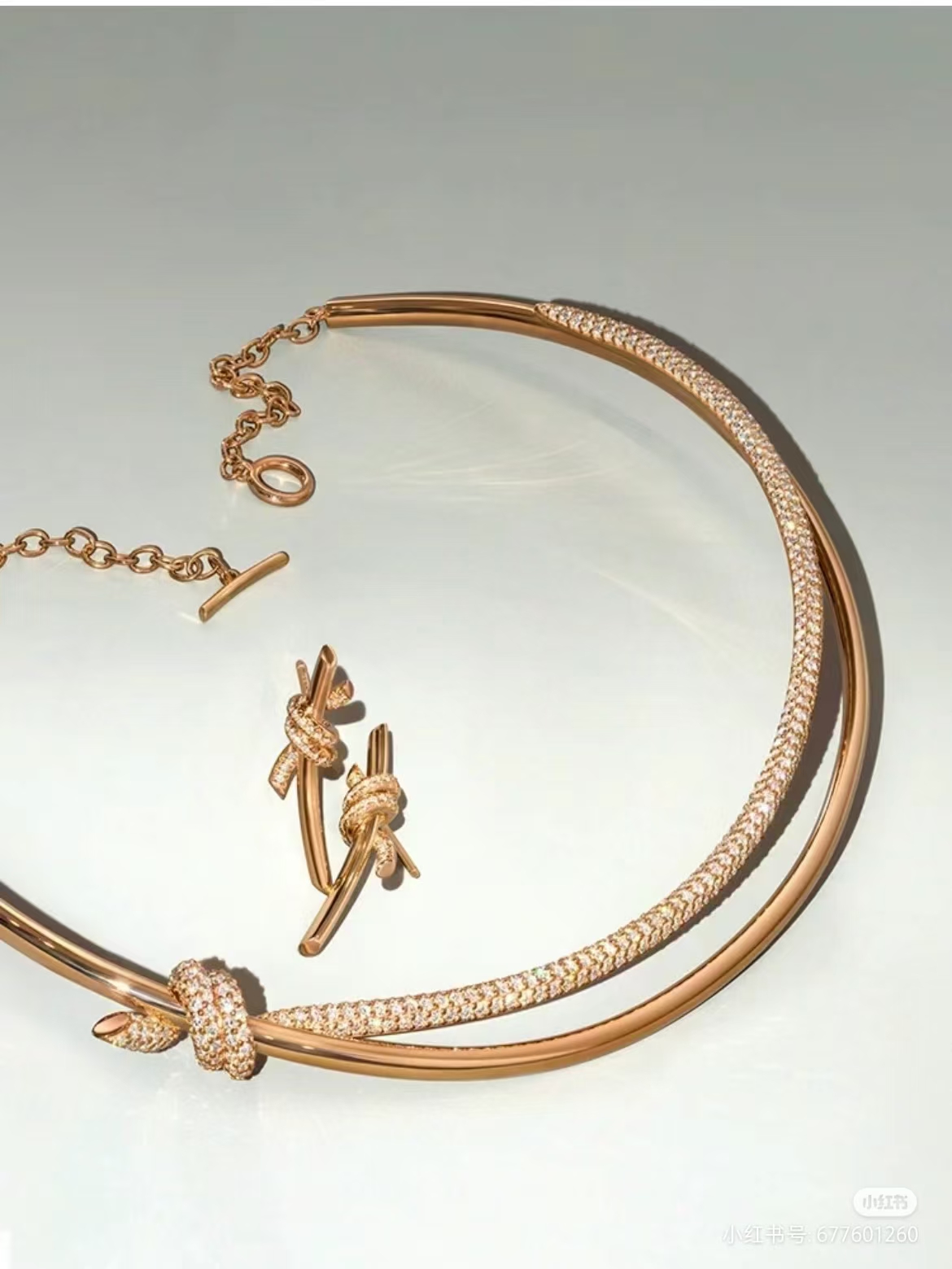 Buy replica Tiffany Knot Double Row Hinged Necklace and replica jewelry from PICKS Jewelry