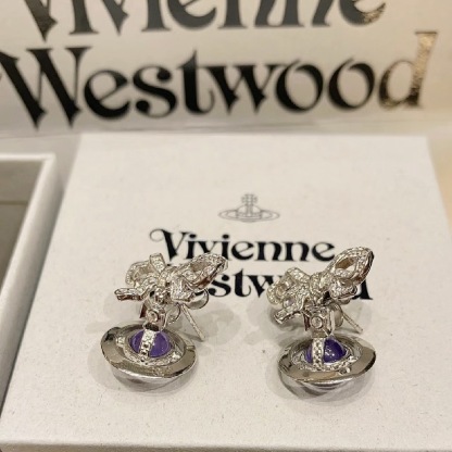 Buy replica Vivienne Westwood Bowknot Crystal Saturn Earrings and replica jewelry from PICKS Jewelry