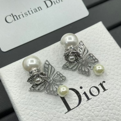 Buy replica Dior Silver Butterfly Pearl Earrings and replica jewelry from PICKS Jewelry