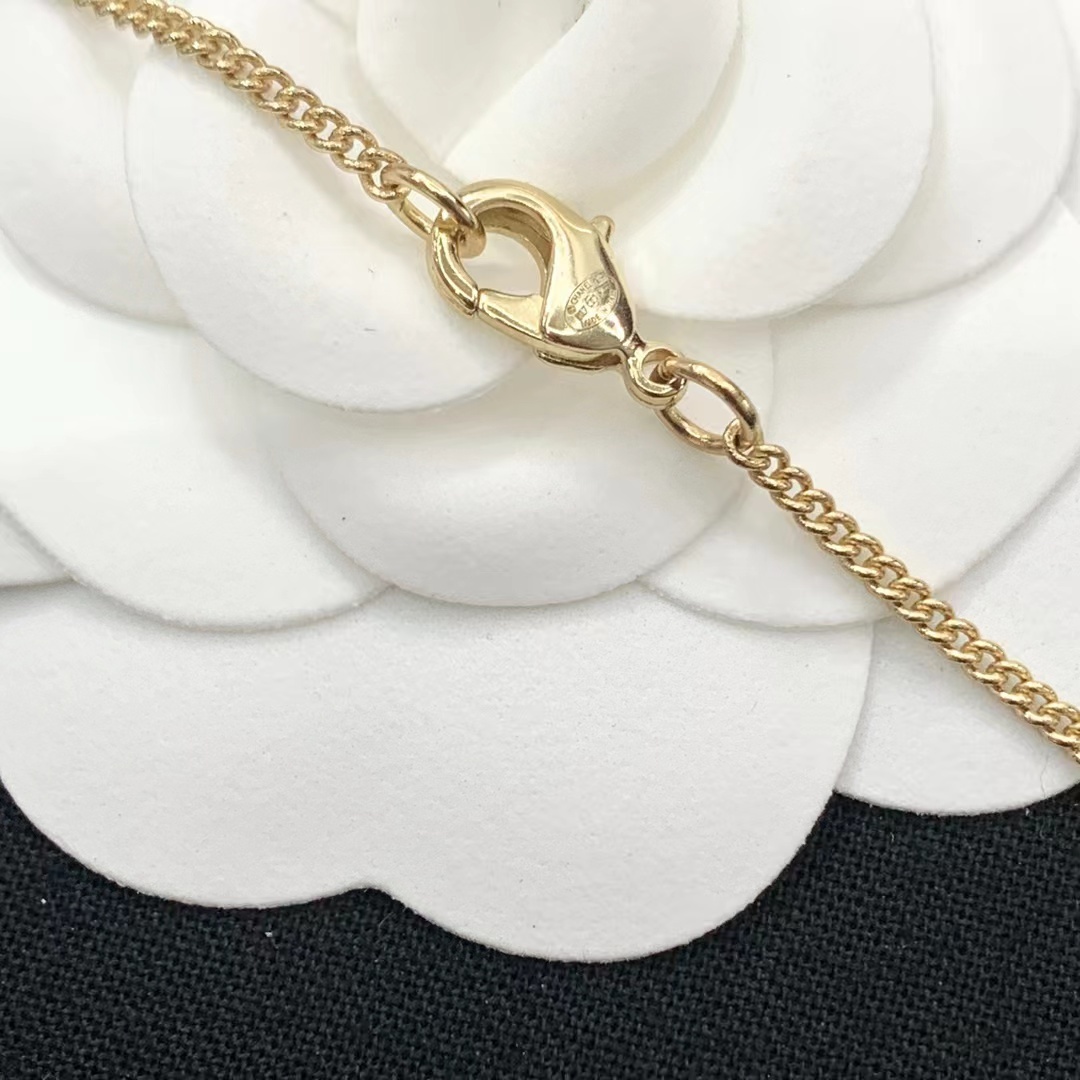 Buy replica Chanel Sweater Double C Pearl Dangle Necklace and replica jewelry from PICKS Jewelry