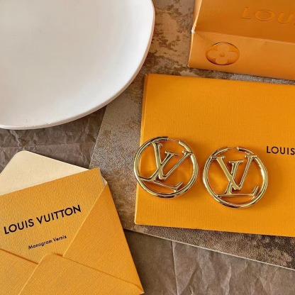 Buy replica Louis Vuitton Large Hollow Round LV Letter Earrings and replica jewelry from PICKS Jewelry