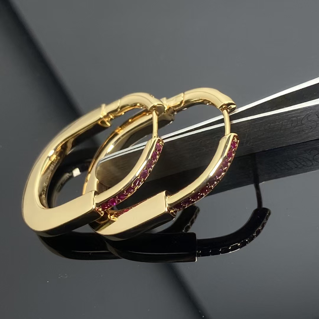 Buy replica Tiffany Pink Diamond Lock Earrings and replica jewelry from PICKS Jewelry