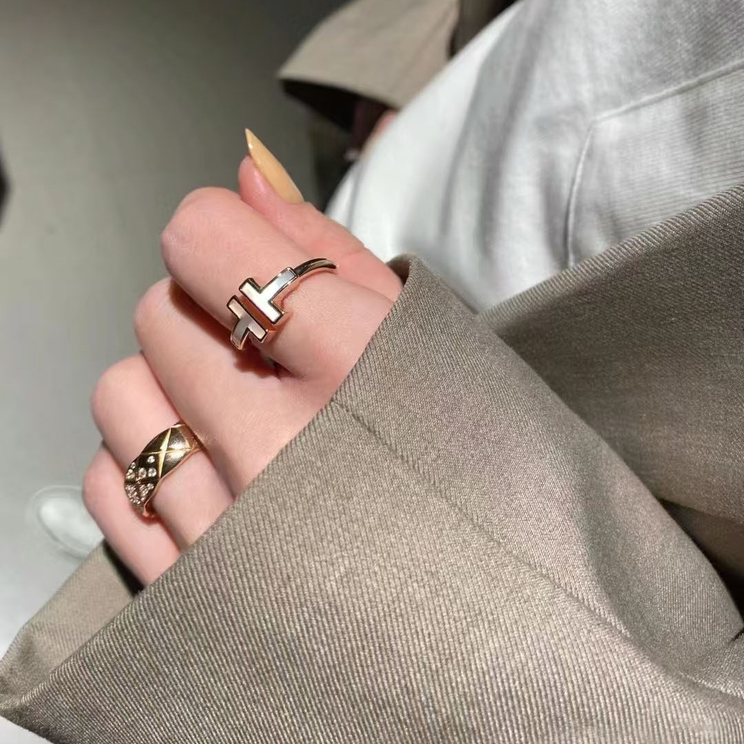 Buy replica Tiffany Doube T Rings and replica jewelry from PICKS Jewelry