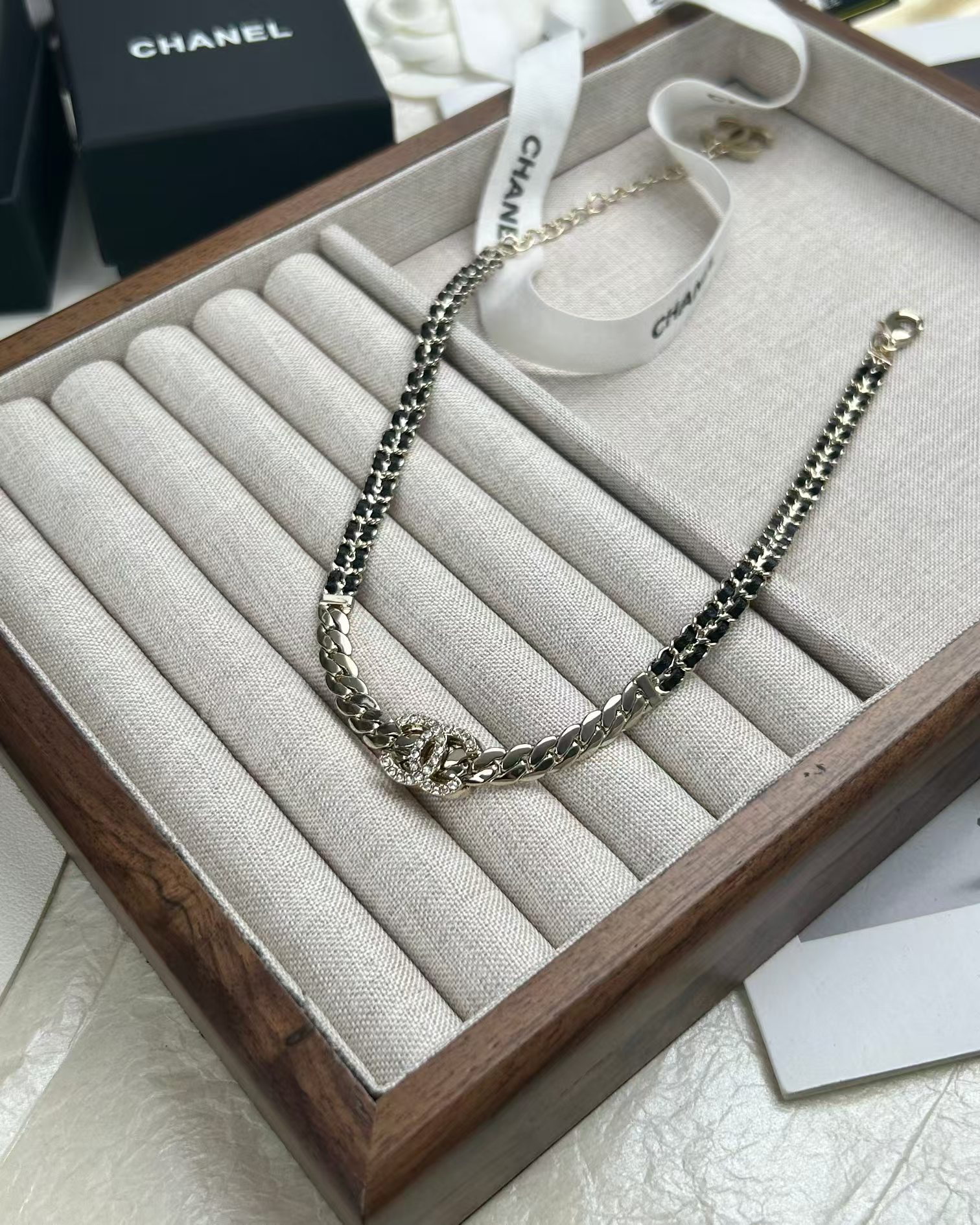 Buy replica Chanel Leather Choker Necklace and replica jewelry from PICKS Jewelry