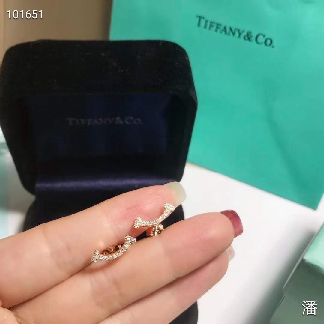 Buy replica Tiffany T Smile With Diamond Earrings and replica jewelry from PICKS Jewelry