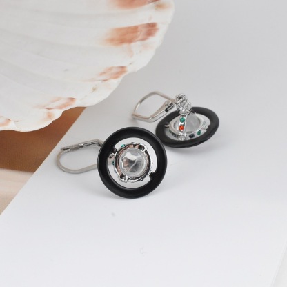 Buy replica Vivienne Westwood Enamel Pink Blue Black Saturn Earrings and replica jewelry from PICKS Jewelry