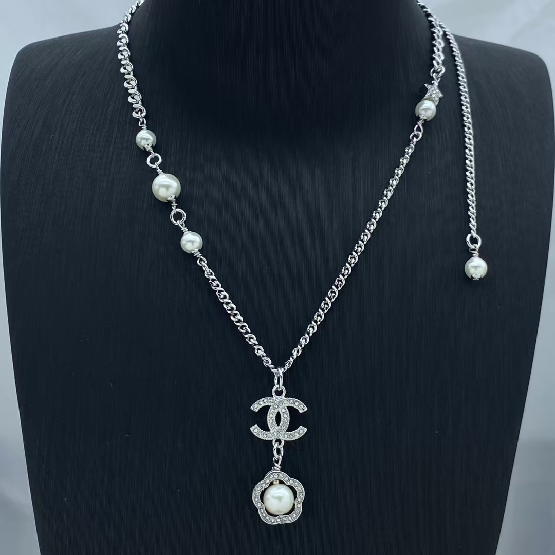 Buy replica Chanel Flower Drop Pendant Long Necklace and replica jewelry from PICKS Jewelry
