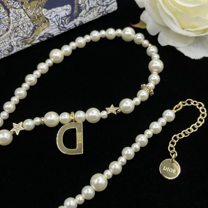 Buy replica Dior Letter D Pendant Pearl Necklace and replica jewelry from PICKS Jewelry