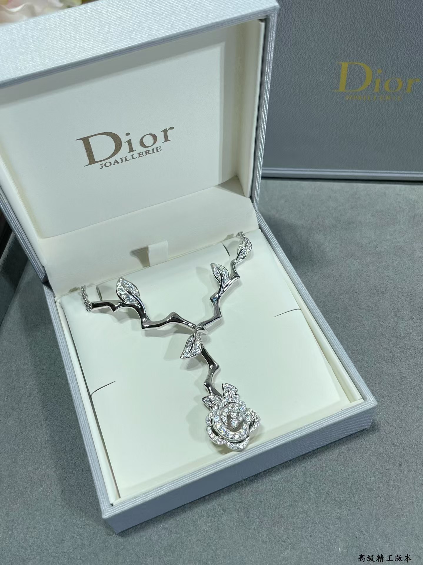 Buy replica Dior Rose Pendant Bagatelle Necklace and replica jewelry from PICKS Jewelry