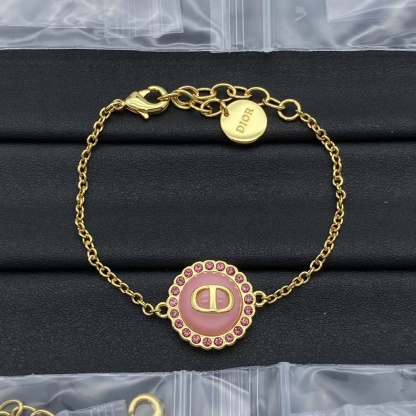 Buy replica Dior Petit CD Pink Diamond Paved Gold-Finish Bracelet and replica jewelry from PICKS Jewelry