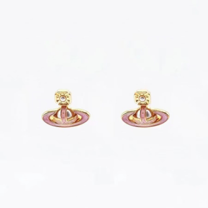 Buy replica Vivienne Westwood Enamel Candy Color Saturn Earrings and replica jewelry from PICKS Jewelry