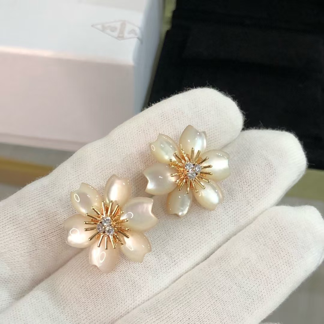 Buy replica Van Cleef & Arpels Rose de Noël Christmas Earrings and replica jewelry from PICKS Jewelry