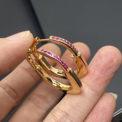 Buy replica Tiffany Pink Diamond Lock Earrings and replica jewelry from PICKS Jewelry