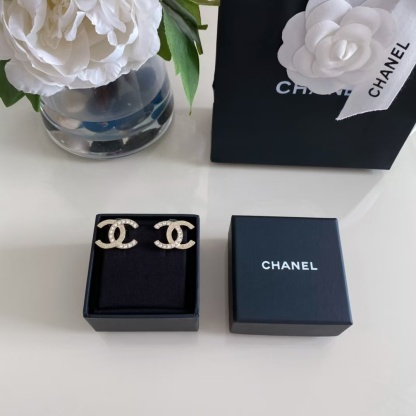Buy replica Chanel Single C Paved Diamond Earrings and replica jewelry from PICKS Jewelry
