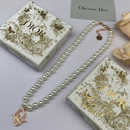 Buy replica Dior Letters Pendant Pearl Necklace and replica jewelry from PICKS Jewelry
