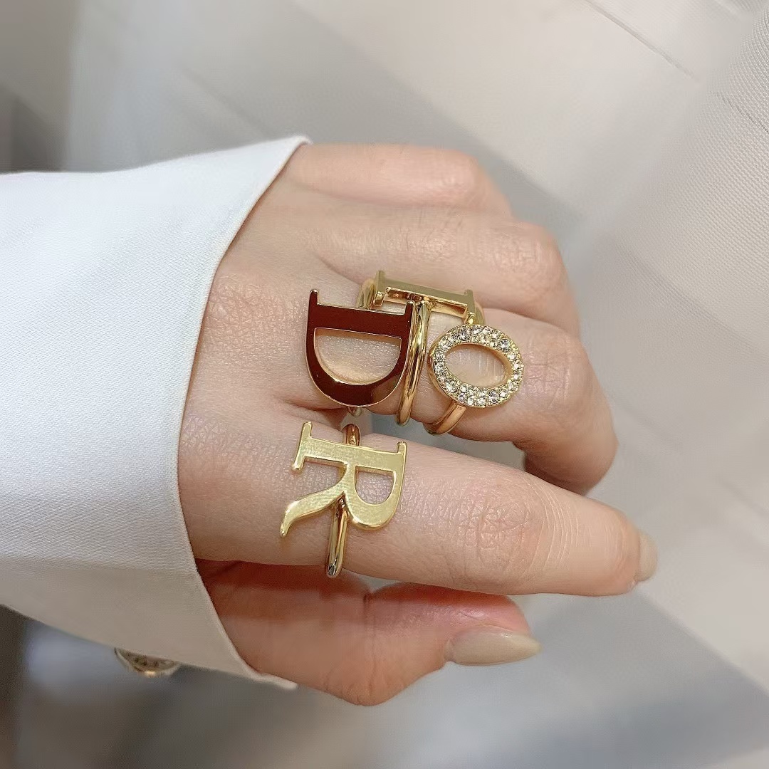 Buy replica Dior Separate Letters Rings - 4 Pieces and replica jewelry from PICKS Jewelry