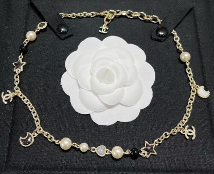 Buy replica Chanel Moon Star Pearl Charms Necklace and replica jewelry from PICKS Jewelry
