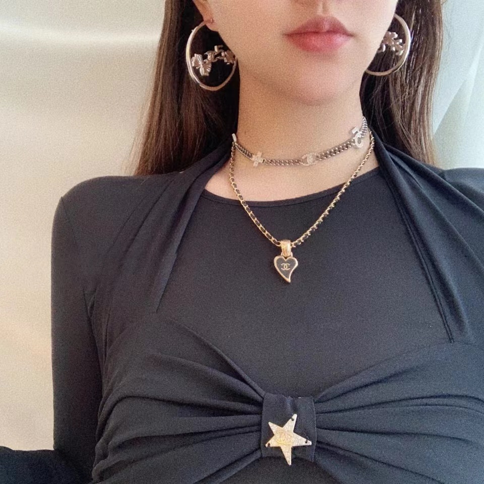 Buy replica Chanel Black Cuban Chain Choker Necklace and replica jewelry from PICKS Jewelry