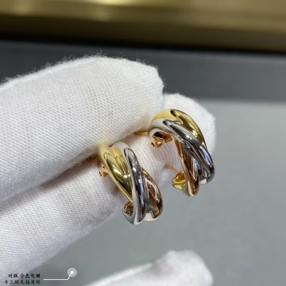 Buy replica Cartier Three Colors Metal Hoop Earrings and replica jewelry from PICKS Jewelry