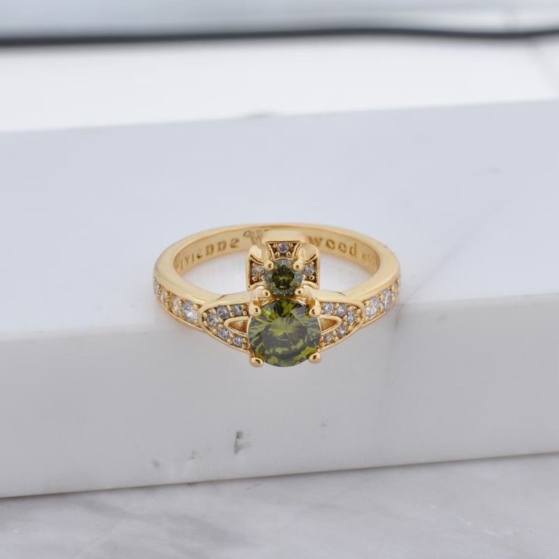 Buy replica Vivienne Westwood Colorful Diamond Saturn Ring and replica jewelry from PICKS Jewelry