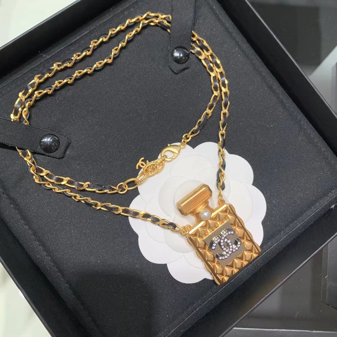 Buy replica Chanel Perfume Bottle Necklace and replica jewelry from PICKS Jewelry