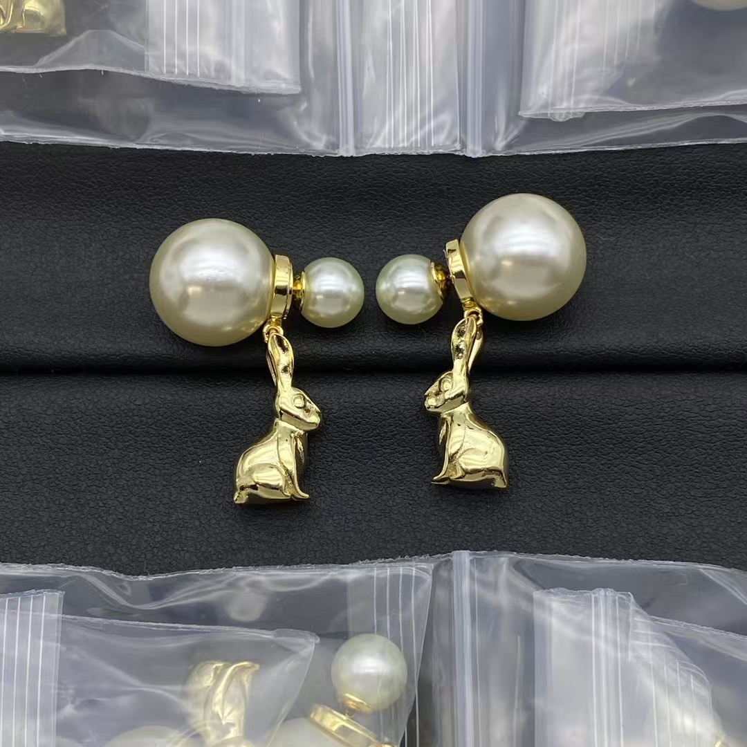 Buy replica Dior Pearl Earrings with Rabbit Dangle and replica jewelry from PICKS Jewelry