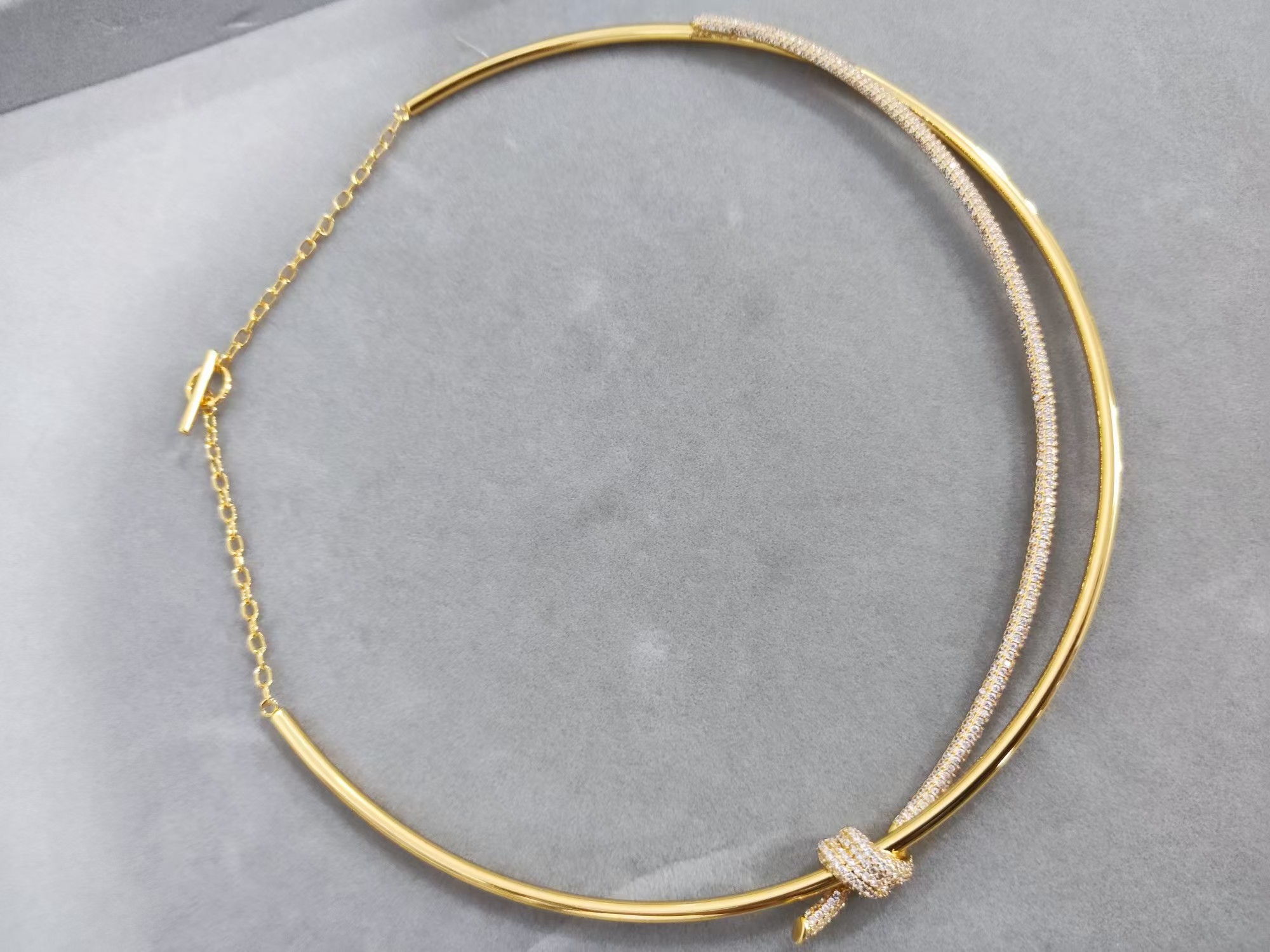 Buy replica Tiffany Knot Double Row Hinged Necklace and replica jewelry from PICKS Jewelry