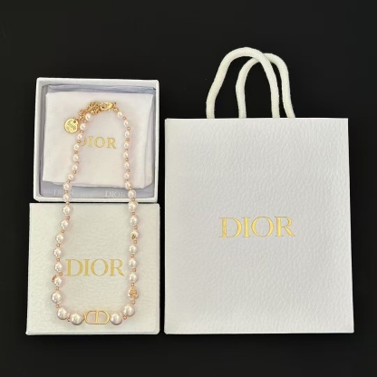 Buy replica Dior Rose Gold- Finish Vintage Pearl Necklace and replica jewelry from PICKS Jewelry